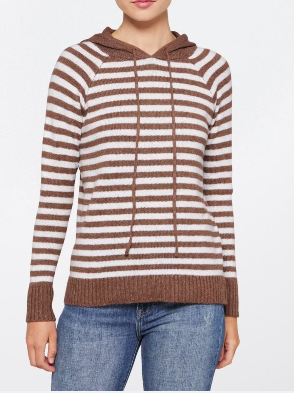 Pink Clover Moxlan Striped Hooded Sweater | Medium
